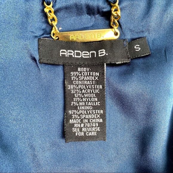 Like New Arden B Y2K 90s Denim Cream Brocade Jacket Size S - Picture 3 of 8